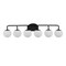 Jonathan Y Louis Parisian Globe 40" 6-Light Metal/Frosted Glass Modern Contemporary LED Vanity Light, Black JYL3560B - alternate 3