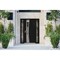 Vdomdoors Aluminum Door Cynex 6116 Black Entry Steel Metal Modern Painted W14+36+14xH80 Right Inswing CYNEX6116EXD-BLK-W14+36+14xH80-RH-I - alternate 3