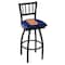 Holland Bar Stool Co 30" Blk Wrinkle Syracuse Swivel Bar Stool, Jailhouse Back L01830Syrcse - alternate 1