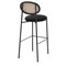 Leisuremod Euston Wicker Bar Stool with Black Steel Frame, Black EC29BL - alternate 5
