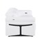 Homeroots 73in White and Black Italian Leather Power Reclining Loveseat 720489 - alternate 6