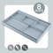 Acrimet Drawer Organizer Tray with 8 Compartments for Office, Makeup & Accessories (Granite) 977.3 - alternate 6