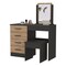 Homeroots 50" Brown And Black Four Drawer Combo Dresser 492000 - alternate 1