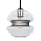 Besa Lighting Hula 8 Stem Pendant, Clear/Silver, Black Finish, 1x7W LED Edison 1TT-HULA8SL-EDIL-BK - alternate 1