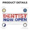 Signmission Dentist Now Open, 18 Inch x 48 Inch, Vinyl Banner B-30541 - alternate 2