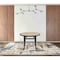 Homeroots 38" Black Rounded Glass Dining Table 544708 - alternate 3