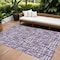 Homeroots 9' X 12' Purple And Lavender Abstract Washable Indoor Outdoor Area Rug 602513 - alternate 1