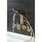 Kingston Brass Wall Mount Clawfoot Tub Faucet, Brushed Brass AE8457RX - alternate 3