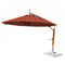 Bambrella 10' Round Bamboo Cantilever Umbrella with Terracotta Canopy and 297lb Granite Base System 3.0m R-SW-S-TC-BS - alternate 1