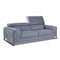 Homeroots 89" Light Blue Italian Leather Sofa With Chrome Legs 476518 - alternate 4
