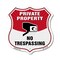 Signmission Private Property Shield Sign No Trespass, 18 Inch X 18 Inch, Plastic Sign SHI-P-18-448 - alternate 1