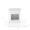 Homeroots 24" White Solid Wood and Wood Square One Drawer Nightstand 530245 - alternate 4