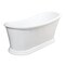 Kingston Brass 67" Acrylic Oval Single Slipper Pedestal Tub with Drain, No Faucet Drillings, Glossy White VTSS672929 - alternate 1