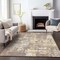 Homeroots 8' X 10' Lavender Gold And Beige Abstract Washable Indoor Outdoor Area Rug 597983 - alternate 5