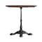 Flash Furniture 31.25" RND Outdoor Tabletop, Dark Brown, Seamless Surface Technology, 22.75x22.75 Black Bistro Base ST-RD31-WBR-SDAT2222-GG - alternate 5
