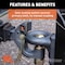 Curt SecureLatch Receiver Mount Ball and Pintle Hitch, 2-5/16 in Dia Hitch Ball, Carbon Steel 48406 - alternate 2