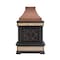 Sunjoy Wood Burning Fireplace, Copper, Steel, with Chimney, Spark Screen, and Poker A304001001 - alternate 1