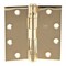 Hager FULL MORT BALL BEARING TEMP HINGE, 4-1/2 IN. X 4-1/2 IN., BRASS, 3PK 1279 4.5X4.5 US3 - alternate 1