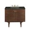 James Martin Vanities Amberly 36" Single Vanity, Mid-Century Walnut, w/ 3 CM Phantome Eclos Top 670-V36-WLT-3PHT - alternate 1