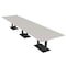 Skutchi Designs Rectangle Conference Table With Power Unit, 48 in W, 192 in L, Ivory HAR-REC-48X192-DOU.BK-K458-NA - alternate 1