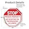 Signmission Stop Private Property No Hunting or, 10 inch X 10 inch, Vinyl Decal, 2PK OC-D-2PACK-10-207 - alternate 3