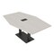 Skutchi Designs Hexagon Conference Table With Power Unit, 48 in W, 84 in L, Ivory HAR-HEX.IR-48X84-DOU.BK-K458-EBLK - alternate 1