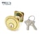 Ecs Hardware Durable Premium Rim Cylinder, 1-1/8 Inch, Keyed Alike, Schlage SC1 Keyway, US3, Bright Polished Brass ECSH-RC01-US3-SC1-KA5 - alternate 3