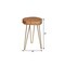 Homeroots 26" Gold And Natural Solid Wood Round End Table 493249 - alternate 4