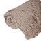 Homeroots 52" X 67" Brown Woven Cotton Chevron Throw Blanket with Fringe 548952 - alternate 5