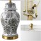Jonathan Y Ellis 29.5" Traditional Chinoiserie Ceramic LED Table Lamp, Gray/White JYL3008B - alternate 4