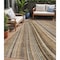 Homeroots 5' X 8' Taupe Beige And Brown Striped Washable Indoor Outdoor Area Rug 615020 - alternate 1