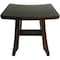 Homeroots 14" Brown Teak Shower Bench 376694 - alternate 2