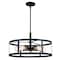 Vaxcel Akron 5L Oil Rubbed Bronze Drum Cage Farmhouse Pendant Light P0376 - alternate 1