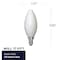 Bulbrite LED Filament, 6.5 Watt Dimmable B11 Light Bulb, Milky Glass Finish, E12 Base, 2700K 750 Lumens, 4PK 862099 - alternate 4