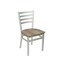 Bfm Seating Lima Ladder Back Chair - Knotty Pine Relic Seat - Steel Frame - Silver Mist Finish 2160CKPR-SM - alternate 1