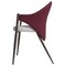 Leisuremod Sante Modern Leather Dining Arm Chair with Iron Legs in White/Bordouex, 4PK SC53WB4 - alternate 6