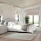 Martha Stewart Amelia Queen Upholstered Platform Bed w/Curved Headboard and Cushioned Siderails, Wood Slat, Gray TW-3WDB02B-Q-GY-MS - alternate 1