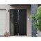 Vdomdoors Steel Door Cynex 6777 Black Sidelight Exterior Window Stainless Inserts Single Modern Painted-W36+1 CYNEX6777EXD-BLK-W36+12 x H80-Right-hand Inswing - alternate 4