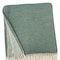 Homeroots 55" X 70" Sage And White Cotton Blend Woven Chevron Plush Throw Blanket with Fringe 633081 - alternate 3