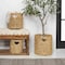 Happimess Avery Bohemian Cottage Hand-Woven Hyacinth Cylinder Nesting Baskets with Handles, Natural, 3PK BSK2011A-3SET - alternate 3