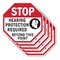 Signmission Stop Hearing Protection Required Be, 10 inch X 10 inch, Aluminum Metal Signs, 5PK OC-A-5Pack-10-123 - alternate 1
