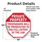 Signmission Private Property Trespassers Will B, 10 Inch X 10 Inch, Vinyl Decal OC-D-10-144 - alternate 3