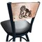 Holland Bar Stool Co 36" Blk Wrinkle James Madison Swivel Bar Stool, Laser Engraved Back L03836BWMedMplAJmsMadBlkVinyl - alternate 1
