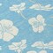 Homeroots 8' Sky Blue And Ivory Round Floral Washable Indoor Outdoor Area Rug 599924 - alternate 5