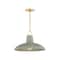Hudson Valley Lighting Pottersville 18 in. Pendant Aged Brass/Ceramic Moss Crackle 1918-AGB/CMC - alternate 4