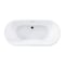 Kingston Brass 71-Inch Acrylic Oval Double Ended Pedestal Tub with Drain, No Faucet Drillings VTDE713224C420 - alternate 1