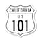 Signmission California Route Marker Shield Sign Us 1, 18 Inch X 18 Inch, Plastic Sign SHI-P-18-370 - alternate 1