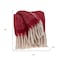 Homeroots Red Woven Acrylic Solid Color Reversable Throw 478538 - alternate 4