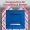Smarty Had A Party 9.5" Midnight Blue Square Plastic Dinner Plates (120 Plates), 120PK 6819-CASE - alternate 3