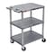 Luxor Utility Cart with 3 Shelves, 24" x 18" HE34-G - alternate 6